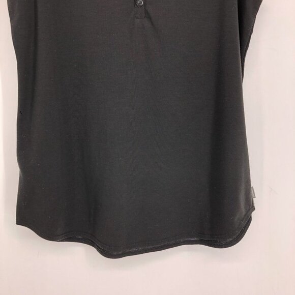 Eddie Bauer Black Sleeveless 1/4 Button Top Size M - Picture 5 of 16